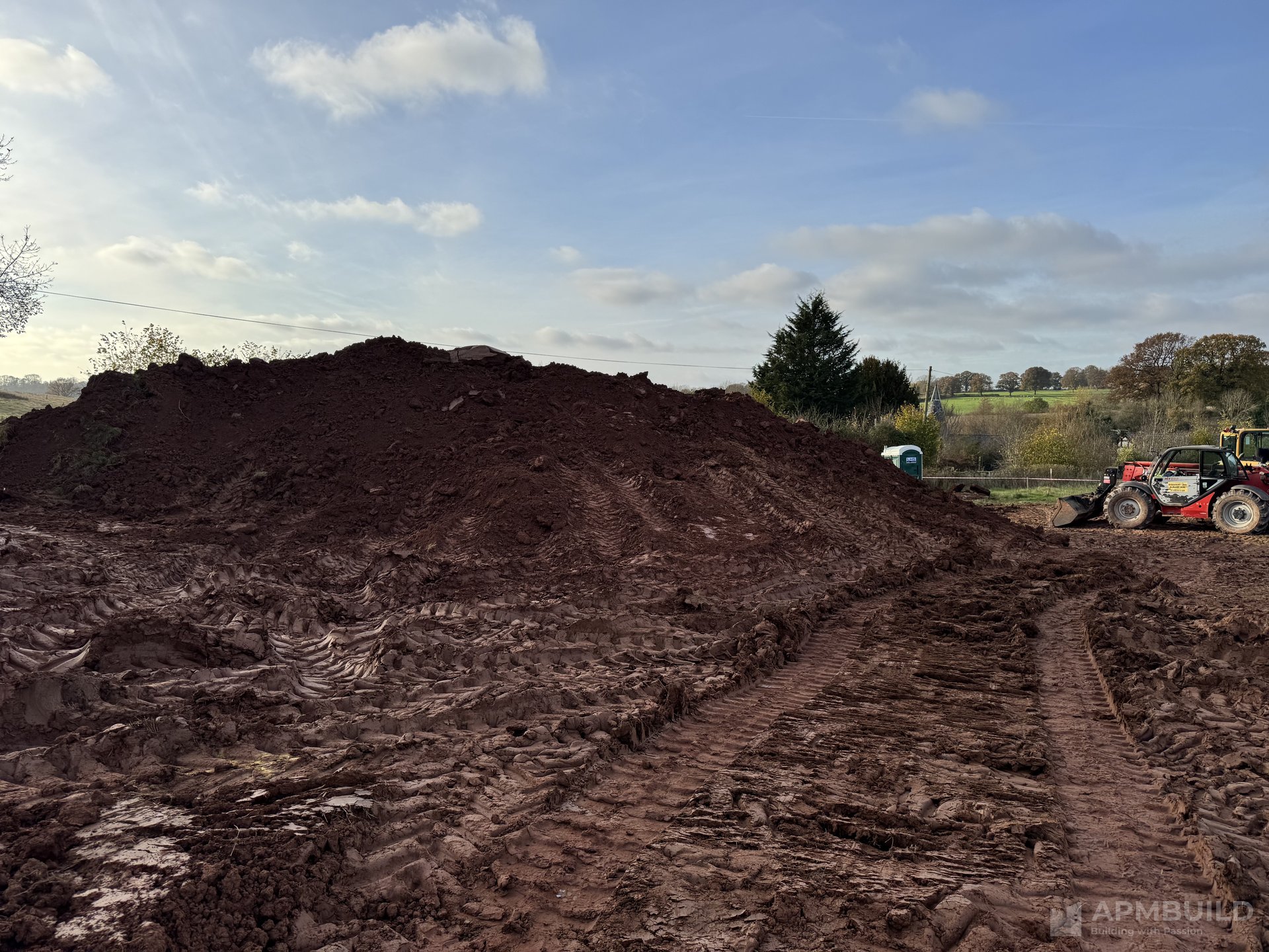 Excavation in progress for a Lammi Tassu ICF foundation near Ledbury by APMBuild, Herefordshire
